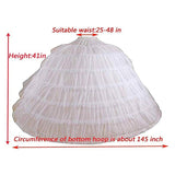 Oversize 6 Hoop Crinoline Colossal Puffy Petticoat For Ball Gowns