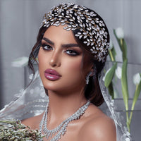 VLLUSISA Rhinestone Bridal Crowns Bride Tiaras For Wedding