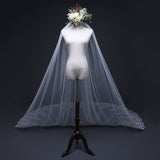 High Quality Three-meter Long Train Wedding Veils Ultrathin Lace Bridal Veils