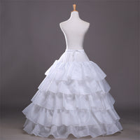 Four-Hoop Ruffled Crinoline Bouffant Petticoat For Ball Gown