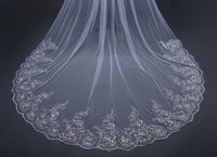 High Quality Three-meter Long Train Wedding Veils Ultrathin Lace Bridal Veils