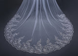 High Quality Three-meter Long Train Wedding Veils Ultrathin Lace Bridal Veils