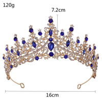 Luxury Rhinestone Beaded Bridal Crown Bride Tiara For Wedding Party