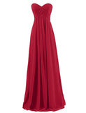 Fashion Strapless Pleated Chiffon Evening Dresses Simple Toastmaster Evening Gowns