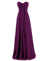 Fashion Strapless Pleated Chiffon Evening Dresses Simple Toastmaster Evening Gowns