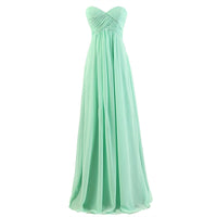 Fashion Strapless Pleated Chiffon Evening Dresses Simple Toastmaster Evening Gowns