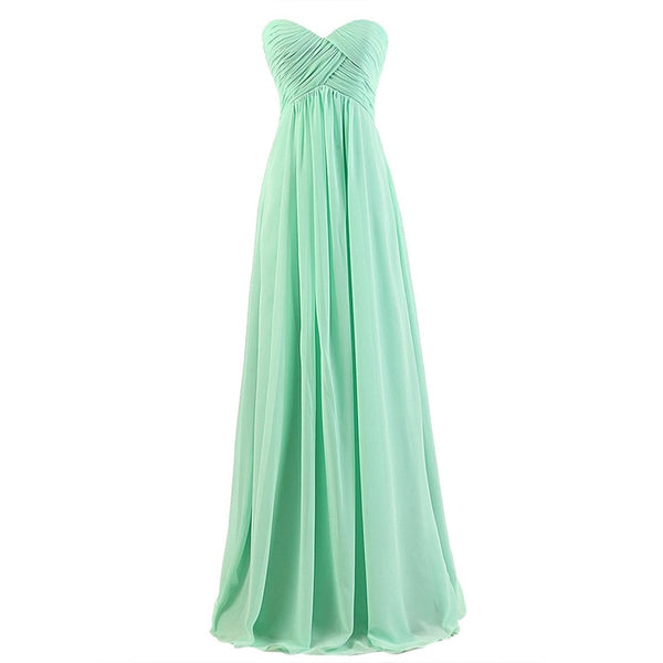 Fashion Strapless Pleated Chiffon Evening Dresses Simple Toastmaster Evening Gowns