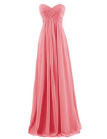 Fashion Strapless Pleated Chiffon Evening Dresses Simple Toastmaster Evening Gowns