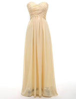 Fashion Strapless Pleated Chiffon Evening Dresses Simple Toastmaster Evening Gowns