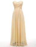 Fashion Strapless Pleated Chiffon Evening Dresses Simple Toastmaster Evening Gowns