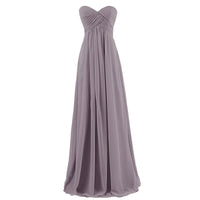 Fashion Strapless Pleated Chiffon Evening Dresses Simple Toastmaster Evening Gowns