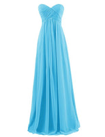 Fashion Strapless Pleated Chiffon Evening Dresses Simple Toastmaster Evening Gowns