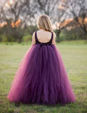 Fashion Tiered Tulle Flower Girl Dresses Kids O-neck Sleeveless Wedding Party Dresses