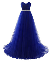 Custom Made Strapless A-line Evening Dresses Women Banquet Tulle Evening Gowns