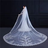 Cathedral Wedding Veils Longs Style Exquisite Lace Bridal Veils With Comb