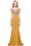 Fashion Boat Neck Backless Evening Dresses Women Sheath Lace Appliqued Evening Gowns