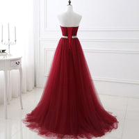 Custom Made Strapless A-line Evening Dresses Women Banquet Tulle Evening Gowns