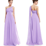 A Line Ribbon Chiffon Bridesmaid Dresses Custom Made One Shoulder Maid Of Honor Gowns