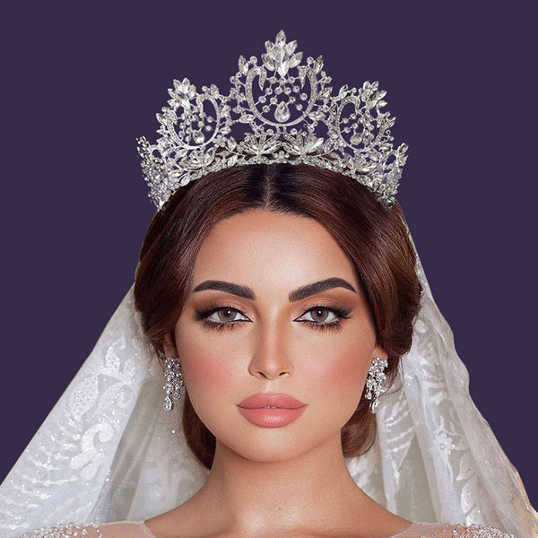 VLLUSISA Bridal Crowns Crystal Bride Tiaras For Wedding Party