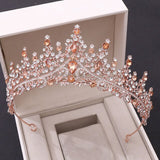 Luxury Rhinestone Beaded Bridal Crown Bride Tiara For Wedding Party