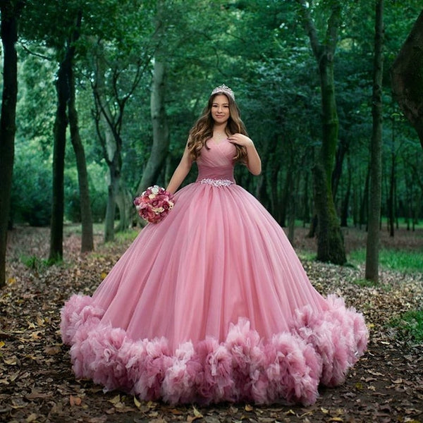 Vestido de fiesta con volantes a la moda Vestidos de noche Vestidos de fiesta de novia sin tirantes