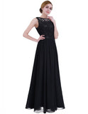 Fancy Sleeveless Lace Bridesmaid Dresses Ladies Long Chiffon Party Gowns