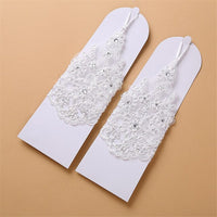 Fingerless Lace Bridal Gloves Fashion Rhinestone Wedding Gloves